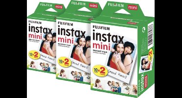 Fujifilm Instax Mini Film - Instant Fotopapier - Wit - 6 x 10 stuks