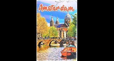 Magneet - Amsterdam Kanaal en Kerk - Souvenir Gift