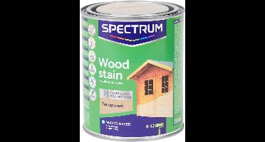 Spectrum beits - Transparant -Wood stain- 750 ML- Semi transparant - Indoor en outdoor bruikbaar - na 4 uur stofdroog- na 12 uur overschilderbaar - Uitstekend weersbestendige beits - Mooie houtbescherming