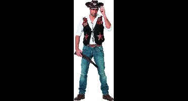 Witbaard - Kostuum - Vest - Cowboy - Met sterren - Bruin - M