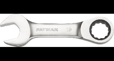 Stanley - FATMAX Stubby Ringsteeksleutel met ratel 19mm - Steeksleutel - Sleutelgereedschap - 1 Stuk(s)
