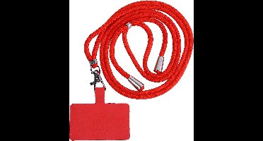 Universele Telefoonkoord Rood - Verstelbare Telefoonketting - Koord voor samsung , Geschikt voor iPhone, Moto, LG, xiaomi, Telefoon