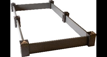 ECOstyle ECO-Bordure Moestuinbak - 100% gerecycleerde en volledig recycleerbare materialen - 2,4x1,2x0,2m