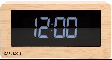 Karlsson Tafelklok Boxed - Licht Hout - 25x7x12,5cm - Scandinavisch,Modern