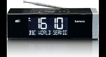 Lenco CR-640BK - Stereo FM Wekkerradio met radiogestuurde klok en AUX-ingang - Zwart
