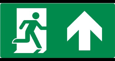 Nooduitgang Sticker – 30x15 cm – Vluchtweg Aanduiding – Veiligheidssticker I ISO 7010