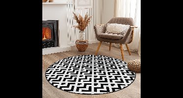 Stijlvol Wasbaar Antislip Vloerkleed Rond – Katoen & Polypropyleen – Voor Binnen Runden 259 2