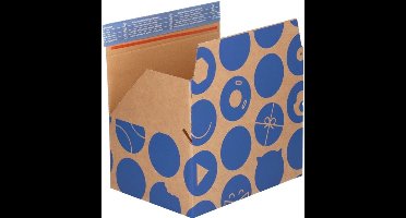 bol.com verzenddoos - 22x16x10 cm - 2.750 stuks - Autolock bodem - Plakstrip - 1 pallet