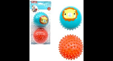 Fisher-Price Baby Massage Ballen - 2 Stuks - Blauw en Rood
