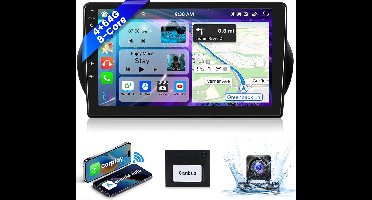 10 Inch Android Autoradio Navigatie met CarPlay Android Auto voor Citroen Nemo Peugeot Bipper Fiat Qubo