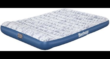 Bestway – Luchtbed – 2-Persoons – 152×203×30 cm – Blauw – Met Ingebouwde Elektrische Pomp – Incl. 3-in-1 Opbergtas - 2-persoons Luchtbed - Luchtbed Met Pomp - Binnen Gebruik - Comfortabel Luchtbed - Luchtbed Met Kussen