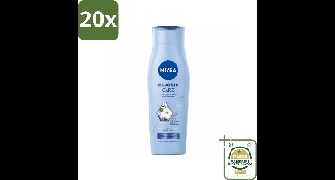 20 x NIVEA - Shampoo - Klassieke Verzorging - Gezonde Zorg - Glanzend Haar - 250 ml - Grootverpakking - NIVEA Shampoo - Gezond Haar - Glanzend Haar - Verzorgend Shampoo - Milde Shampoo