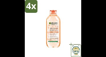 Garnier - SkinActive - Micellair Reinigingswater - Milde Peeling - Alles-in-1 - 400 ml - Voordeelverpakking - 4 stuks - Peeling - Gezichtsreiniger