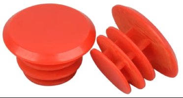 Stuurdoppen Rood Kunststof – 2 Stuks – End Caps voor Racefiets & MTB – Ø18-20mm - Fietsstuur