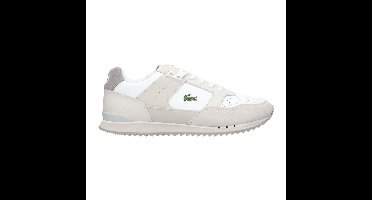 Lacoste Partner Piste Heren Sneakers - Gebroken Wit - Maat 40