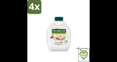 Palmolive - Amandelmelk - Handzeep Navulling - Zacht & Hydraterend - 300 ml - Voordeelverpakking - 4 stuks - Handzeep - Navulling