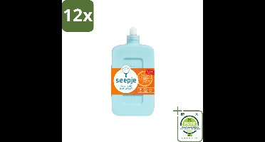 Seepje - Afwasmiddel - Krachtige Reiniging - Versgeperste Sinaasappel Geur - 500 ml - Voordeelverpakking - 12 stuks - Afwasmiddel - Sinaasappelgeur