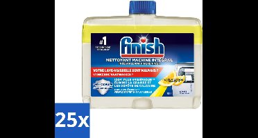 25 x Finish - Vaatwasmiddel - Hygiene Machinereiniger Lemon - Hygiënische Reiniging - 250 ml - Vaatwasmiddel - Vaatwasser Reinigen - Vaatwasser Onderhoud - Vaatwasser Hygiëne - Vaatwasser Reiniger