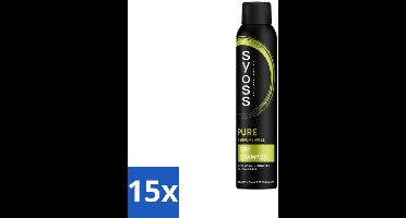 15 x SYOSS - Pure Fresh Droogshampoo - Shampoo - Langdurige Styling - 200ml - Droogshampoo - Fris Haar - Haargevoel - Salon Kappers - Haartype