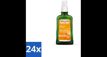 24 x WELEDA - Bodyolie Vitaliserend - Duindoorn - 100% natuurlijk - 100 ml - Lichaamsvet - Bodyolie - Weleda - Duindoorn - Natuurlijke Verzorging