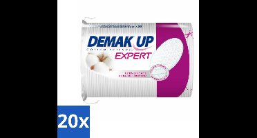 Demak'Up – Wattenpads Duo Maxi – 100% katoen & biologisch afbreekbaar – 50 wattenschijfjes - Bulkverpakking - 20 stuks