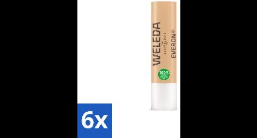 6 x WELEDA - Lippenbalsem Everon - Bescherming tegen kou & wind - SPF 4 - Lippenbalsem - Lippenverzorging - Bescherming Tegen Kou - Bescherming Tegen Wind - Lippen SPF