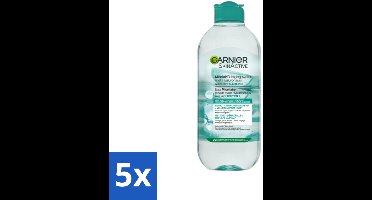 5 x Garnier - SkinActive - Micellair Reinigingswater - Hyaluronzuur & Aloe Vera - 400 ml - Micellair Reinigingswater - Gezichtsreiniging - Hyaluronzuur - Aloë Vera - Make-up Verwijderen