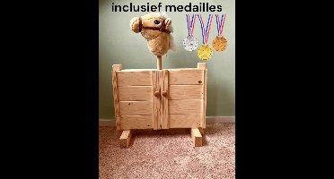 Pete's Home Deco-Hobby-stal voor 3 paarden stokken- horse-stokpaarden-stokpaardje speelgoed-hobby Horse stal 3 - paarden stal- stal- paarden-hobby paard- horse- stokpaarden- stokpaarden stal