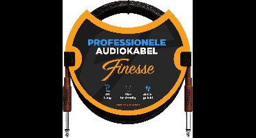 Finesse Gitaarkabel PRO - 300 cm - Jack 6.35mm - Audio Kabel - Instrumentkabel - Gitaar Kabel