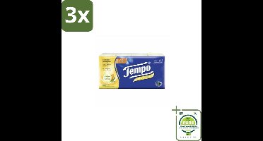 3 x Tempo – Zakdoekjes – Plus - Grootverpakking - Zachte Zakdoekjes - Gevoelige Neus - Allergie - Verkoudheid - Kamille
