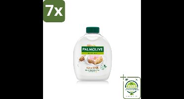 7 x Palmolive - Amandelmelk - Handzeep Navulling - Zacht & Hydraterend - 300 ml - Grootverpakking - Handzeep - Navulling - Melk - Amandel - Verzorgend