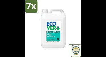 7 x Ecover - Vloeibaar wasmiddel - Universeel - Kamperfoelie & Jasmijn - 5 liter - 100 wasbeurten - Grootverpakking - Ecover Vloeibaar Wasmiddel - Plantaardig Wasmiddel - Biologisch Afbreekbaar - Duurzaam Wasmiddel - Vlekverwijderend Wasmiddel