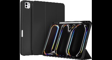 Accezz Tablet Hoes - Geschikt voor Apple iPad Pro 11 (2025) M5 / Pro 11 (2024) M4 - Smart Silicone Bookcase - Zwart