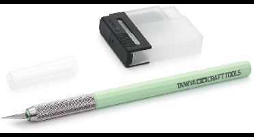 Tamiya Modelbouwdecoratie - 69947 Modelbouw Mes - Mintgroen - Incl. 25 mesjes Gereedschap