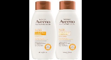Aveeno Apple Cider Vinegar Shampoo + Conditioner Set – Haarverzorgingsbundel voor Balans & Glans – Zuiverende Shampoo & Verzachtende Conditioner – Vette & Doffe Haren (2-pack)