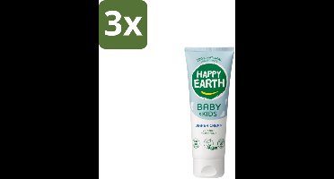 Happy Earth – Diaper Cream – 100% Natuurlijk Baby & Kids – 75 ml - Bulkverpakking - 3 stuks