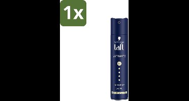 1 x Taft - Ultimate 5+ - Haarspray - Maximale stevigheid - 250 ml - Haarspray - Haarlak - Stevigheid - 72 Uur Fixatie - Kristalglans