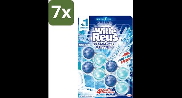Witte Reus - Kracht Actief WC Blok - Oceaan Boost - 2 Toiletblokken - Bulkverpakking - 7 stuks