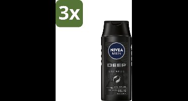 NIVEA MEN - Shampoo - Deep - 250 ml - Bulkverpakking - 3 stuks