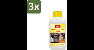 Melitta - Perfect Clean – Melksysteemreiniger – Voor volautomatische espressomachines – 250 ml - Bulkverpakking - 3 stuks