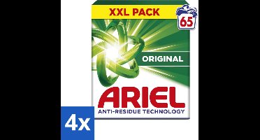 Ariel – Original – Snel Oplosbaar Waspoeder – 3,58 kg - Voordeelverpakking - 4 stuks