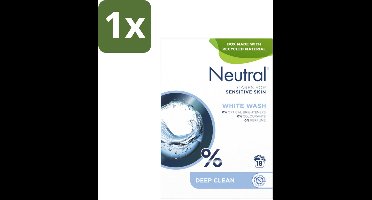 1 x Neutral - Waspoeder - Witte was - Parfumvrij - Gevoelige huid - 18 wasbeurten - Waspoeder - Parfumvrij - Gevoelige Huid - Witte Was - Hypoallergeen