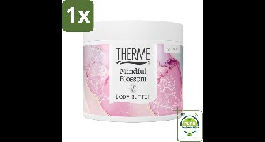 1 x Therme - Mindful Blossom - Bodybutter - Hydraterend - Verzorgend - 225gr - Lichaamsbalsem - Hydraterende Bodybutter - Verzorging - Bloesemgeur - Pioenroos