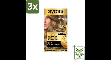 Syoss Oleo Intense - Haarverf - 7-10 - Natuurlijk Blond - 115ml x 3