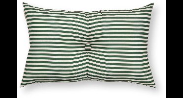 vtwonen Sierkussen - Gestreept - Kussen voor de Woonkamer - Donkergroen - 35x55cm