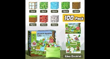 Magnetische Bouwstenen – Montessori Speelgoed – 100 Magnetische Blokken – Educatief Constructiespeelgoed voor Kinderen 3+