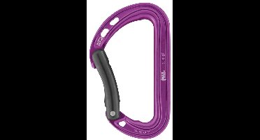 Petzl Spirit Bent snapper karabiner met keylock systeem paars