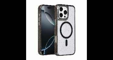 TUNIQ telefoonhoesje voor Apple iPhone 16 Pro Max - MagSafe met glitter - Zwart