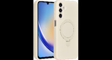 TUNIQ telefoonhoesje voor Samsung Galaxy A16 5G - MagSafe met ringstand - Gebroken wit