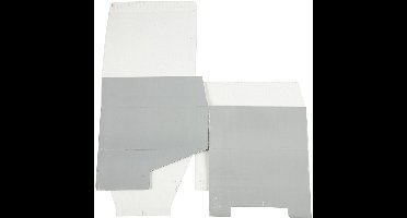 Kartonnen doos afm 22x25 cm h: 10 cm lichtgrijs 1stuk